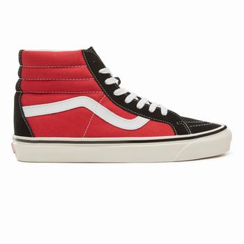 Damske Kotnikove Tenisky Vans Suede Anaheim Factory Sk8-Hi 38 Čierne/Červené VA98KWZBO